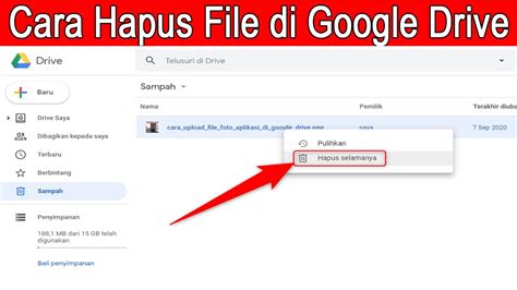 Cara Menghapus File Di Google Drive